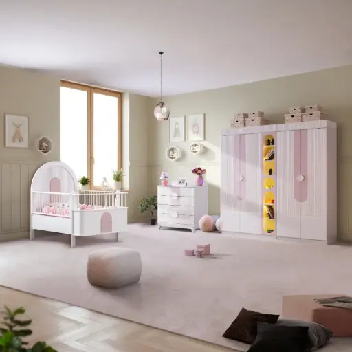vira bebek odası takımı pembe